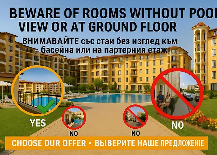 Lilou - 3 Pools, Spa, Gym, Playgrounds * Sunny Beach